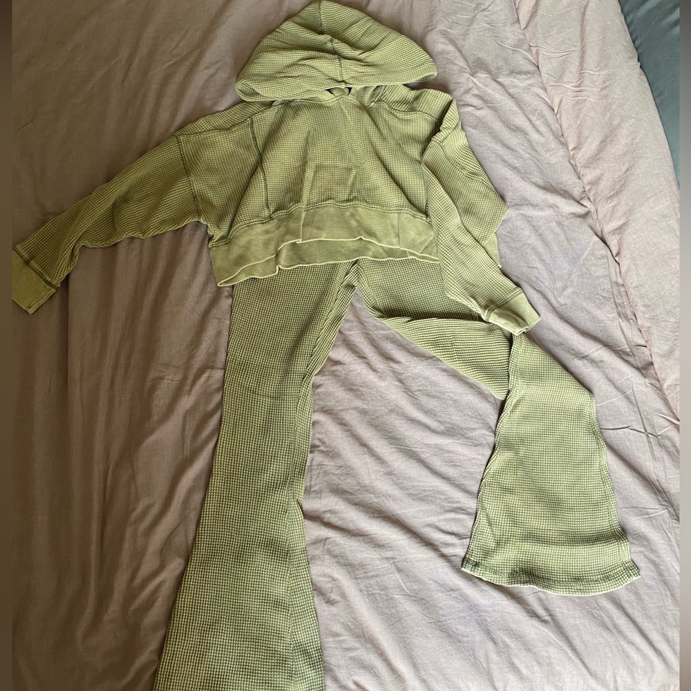 Urban Outfitters Waffle Knit Lounge Set - Gem